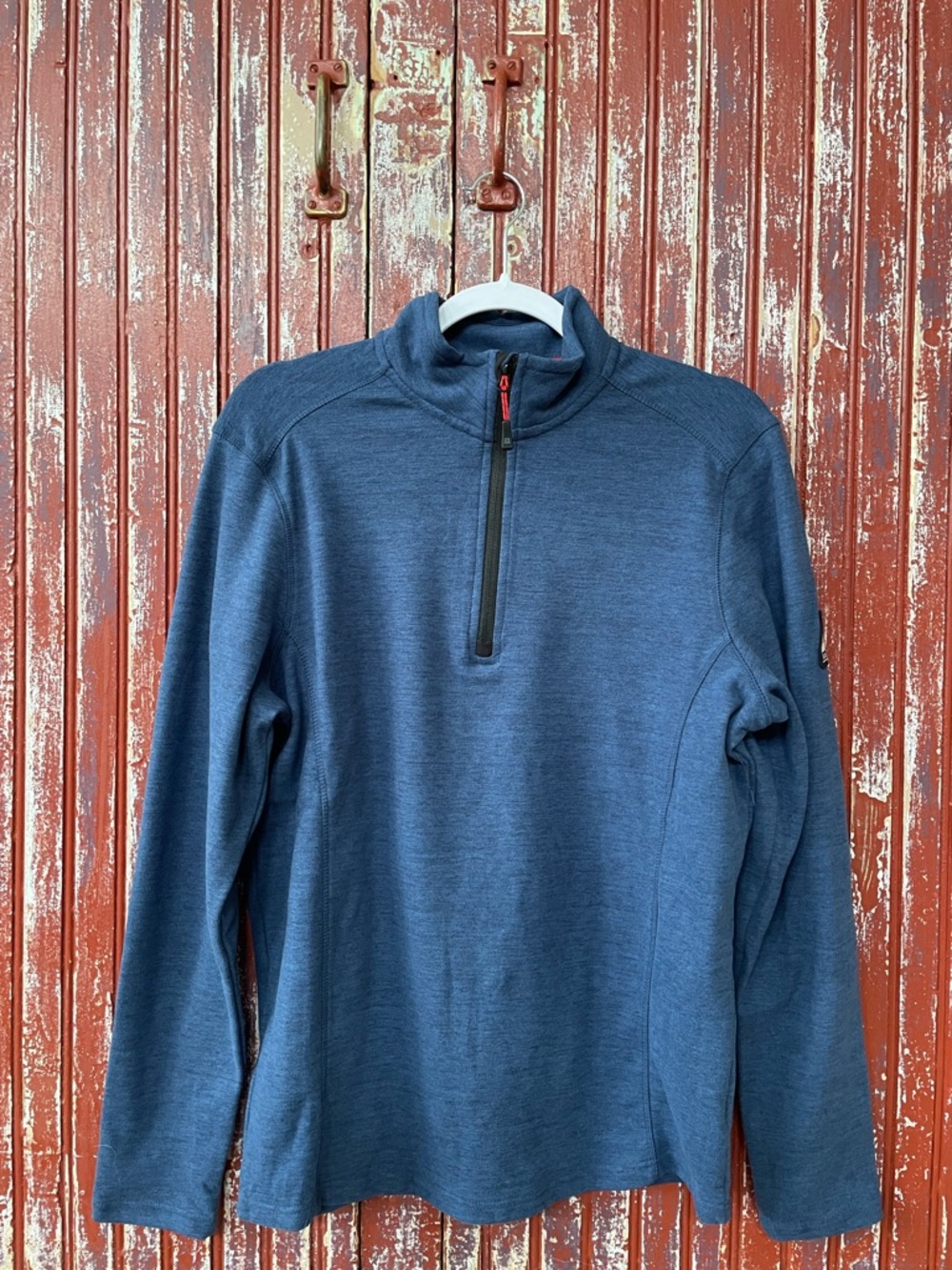 NWT Men’s Avalanche Quarter-Zip Pullover Flat Fleece in Heathered Blue (Small)
